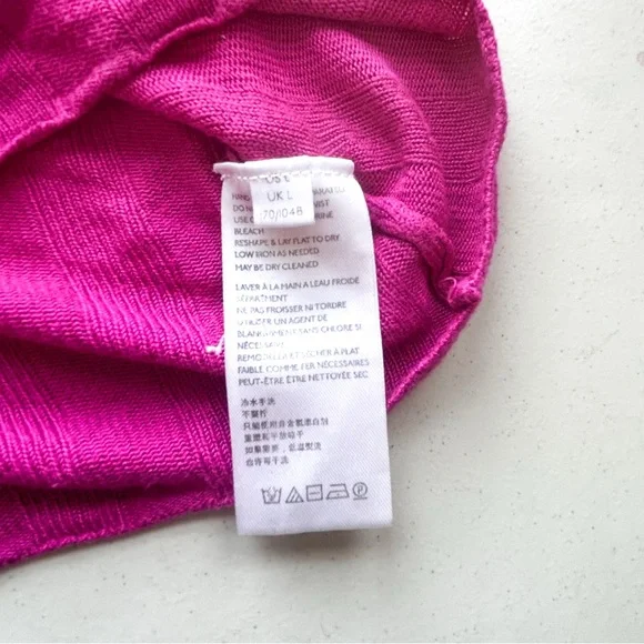 Free People Switch It Up Camisole Sweater Tank Top Hot Pink / Magenta Large - Picture 7 of 7